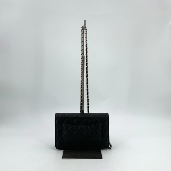 HW0896 Chanel Woc black diamond logo chain crossbody bag 19*3*11cm small - Picture 2 of 8